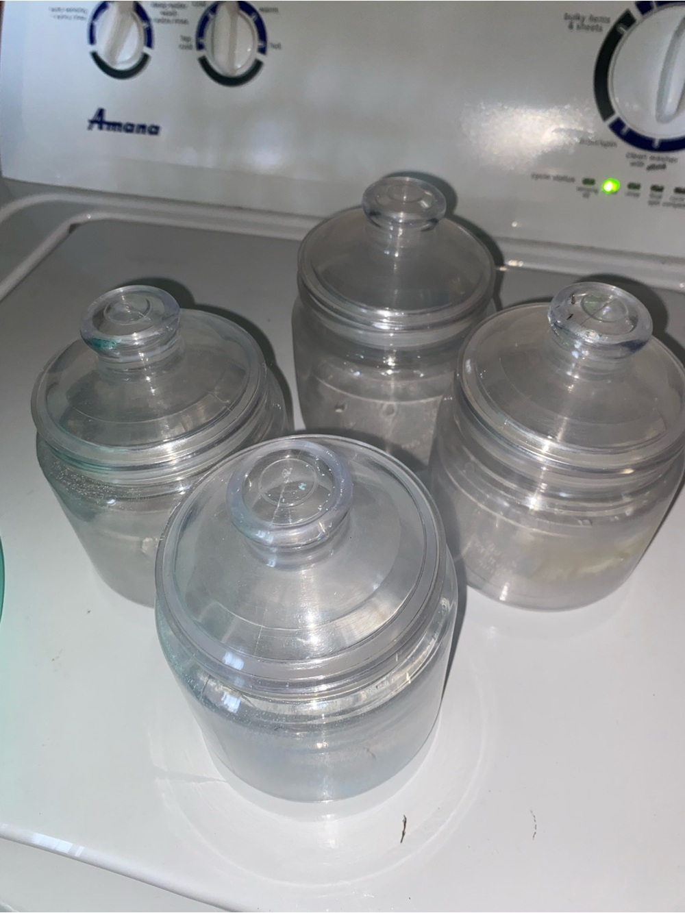 Clear Plastic Pantry Canister Set (4-Pack)